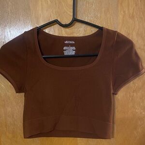 Wild Fable Chocolate Brown Crop Top